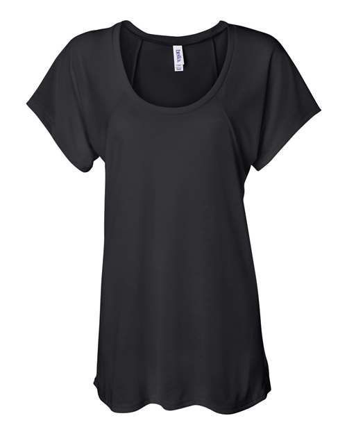 BELLA + CANVAS Women’s Flowy Raglan Tee in Black