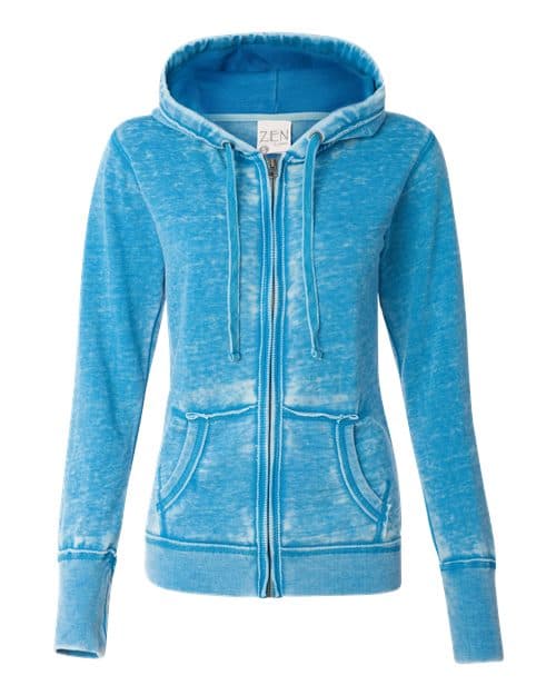 J. America Women's Zen Fleece Full-Zip Hooded Sweatshirt