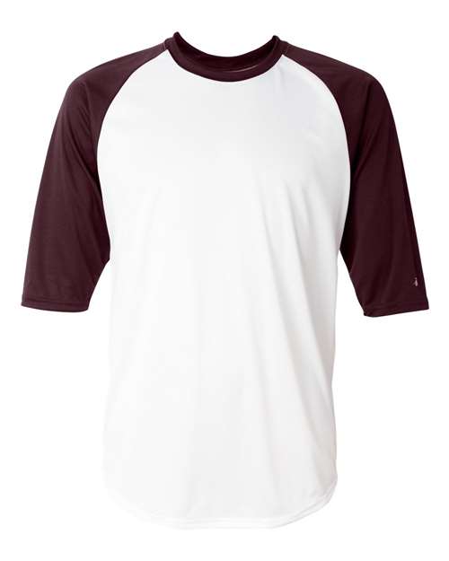 Badger Men's B-Core Three-Quarter Sleeve Baseball T-Shirt