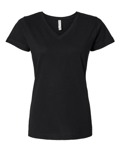 LAT Women's Fine Jersey V-Neck Tee