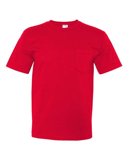 Bayside Unisex USA-Made Midweight Pocket T-Shirt