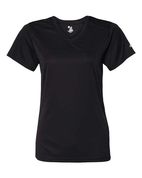 Badger Women’s B-Core V-Neck T-Shirt in Black