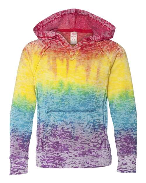 MV Sport Girls’ Courtney Burnout V-Notch Hooded Sweatshirt