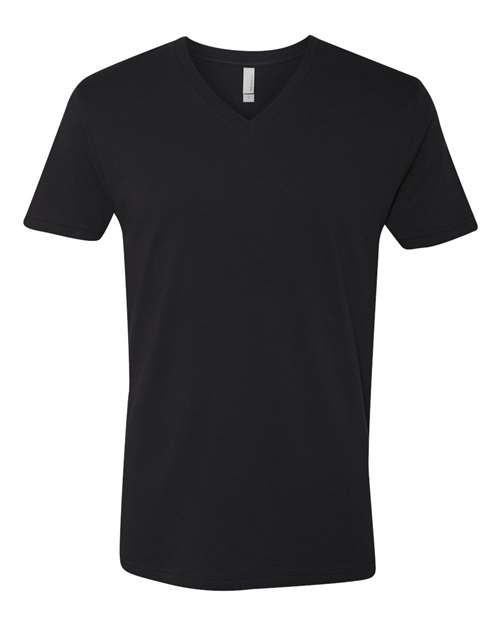 Next Level Unisex Cotton V-Neck T-Shirt in Black