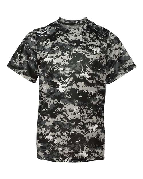Badger Youth Digital Camo T-Shirt in Black Digital