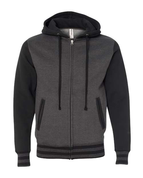 Independent Trading Co. Unisex Heavyweight Varsity Full-Zip Hooded Sweatshirt