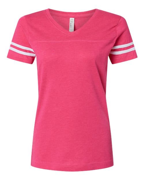 LAT Women's Football V-Neck Fine Jersey Tee
