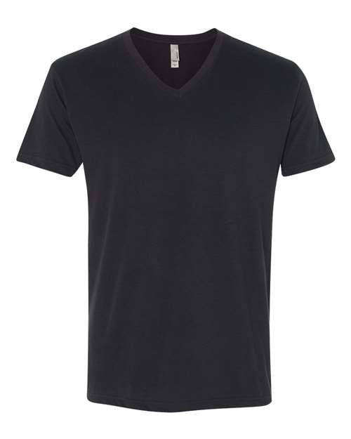 Next Level Unisex Sueded V-Neck T-Shirt in Black
