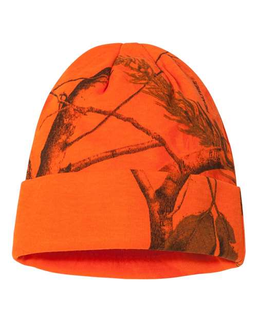 Kati 12" Licensed Camo Cuffed Beanie in Blaze Realtree AP