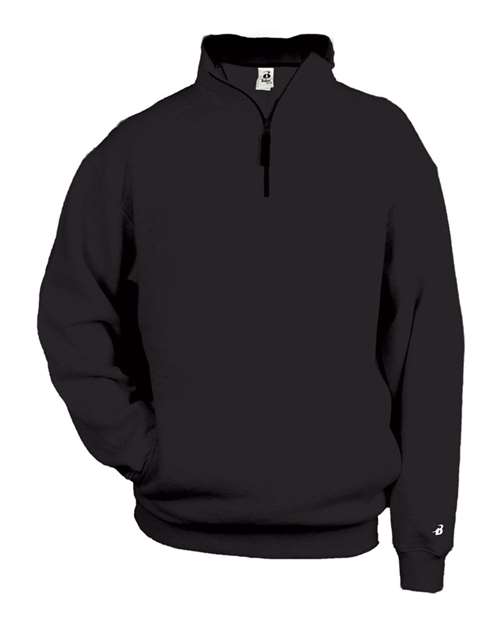 Badger Men's Quarter-Zip Sweatshirt in Black