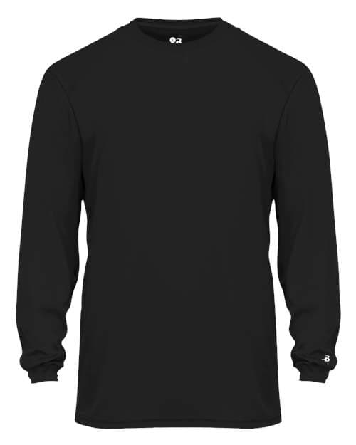 Badger Youth B-Core Long Sleeve T-Shirt in Black