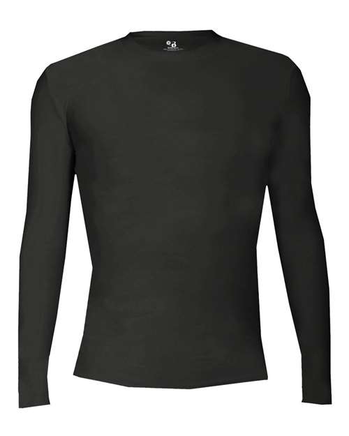 Badger Men's Pro-Compression Long Sleeve T-Shirt in Black
