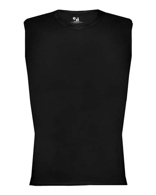 Badger Men's Pro-Compression Sleeveless T-Shirt in Black