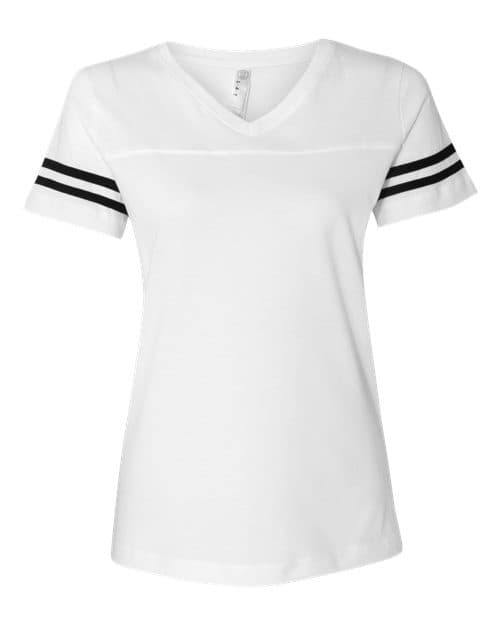 LAT Women's Football V-Neck Fine Jersey Tee