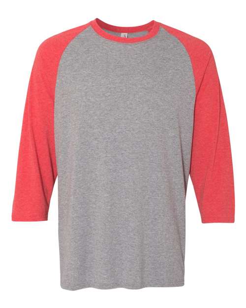JERZEES Unisex Triblend Three-Quarter Raglan Baseball T-Shirt