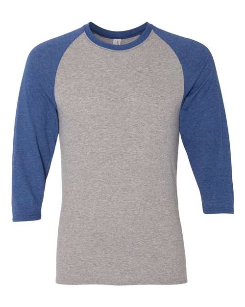 JERZEES Unisex Triblend Three-Quarter Raglan Baseball T-Shirt