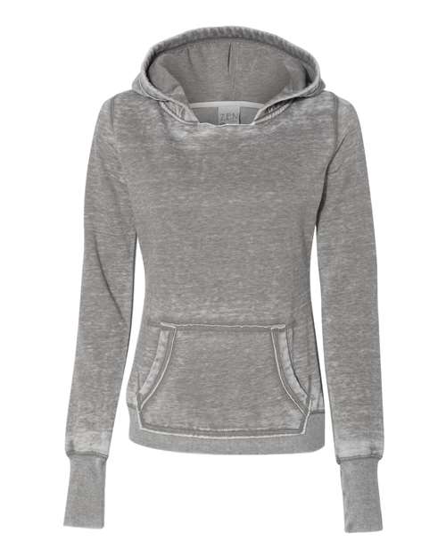 J. America Women's Zen Fleece Hooded Sweatshirt in Cement