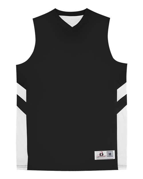 Alleson Athletic Men's B-Pivot Rev Tank Top in Black/ White