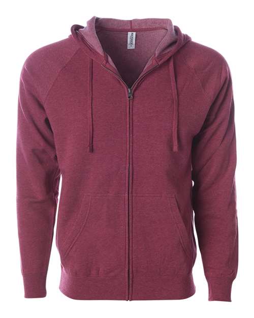 Independent Trading Co. Unisex Special Blend Raglan Full-Zip Hooded Sweatshirt
