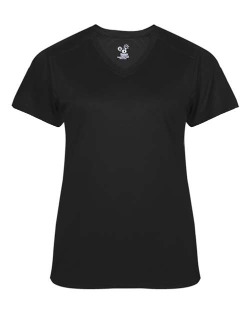 Badger Women's Ultimate SoftLock™ V-Neck T-Shirt in Black
