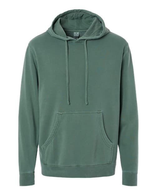 Independent Trading Co. Unisex Midweight Pigment-Dyed Hooded Sweatshirt in Pigment Alpine Green