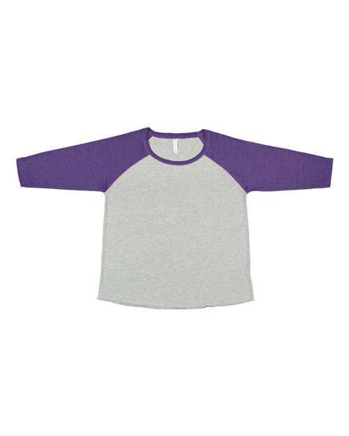 LAT Women's Curvy Collection Baseball Three-Quarter Sleeve Tee