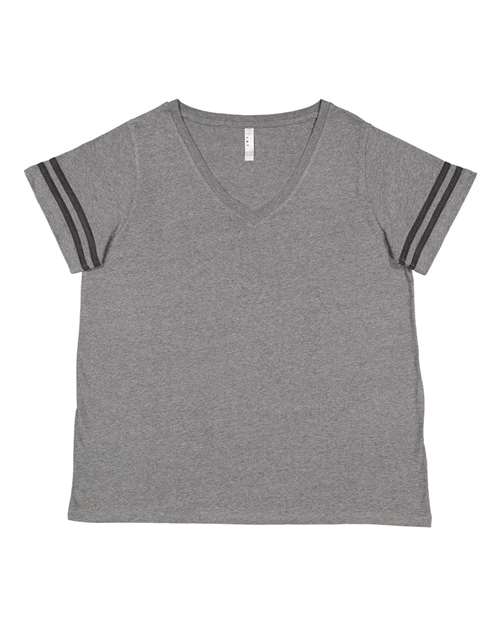 LAT Women's Curvy Collection Vintage Football Tee