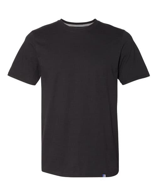 Russell Athletic Unisex Dri Power® CVC Performance T-Shirt in Black