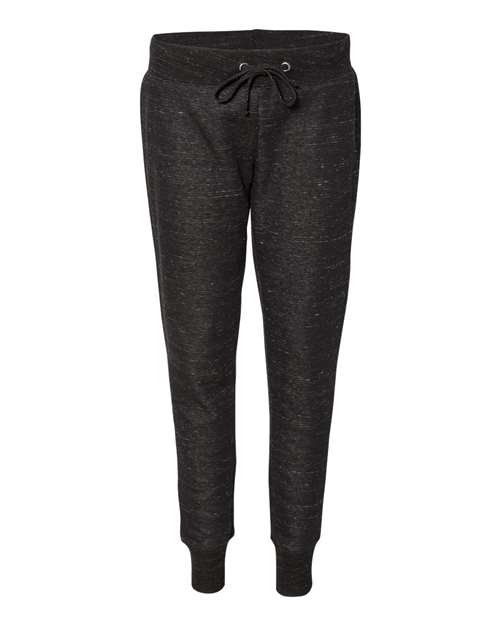 J. America Women’s Mélange Fleece Joggers in Black