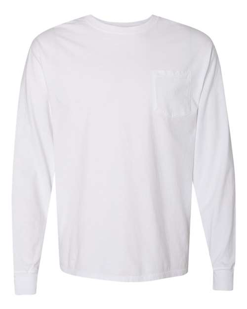 ComfortWash by Hanes Unisex Garment-Dyed Long Sleeve T-Shirt With a Pocket