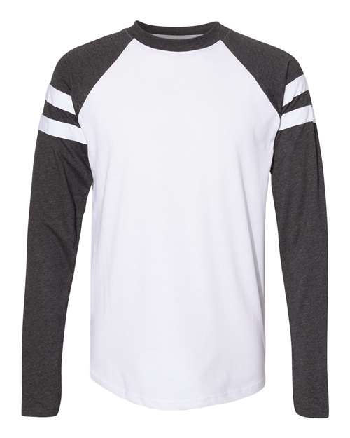 LAT Unisex Fine Jersey Mash Up Long Sleeve Tee