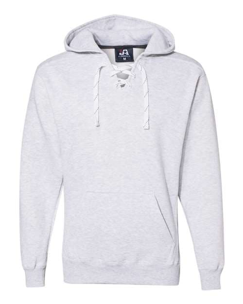 J. America Men's Sport Lace Hooded Sweatshirt in Ash Heather