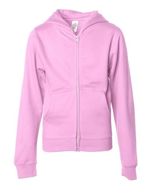 Independent Trading Co. Youth Midweight Full-Zip Hooded Sweatshirt