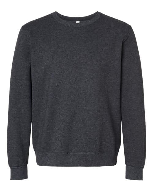JERZEES Unisex Eco™ Premium Blend Ring-Spun Crewneck Sweatshirt in Black Ink Heather