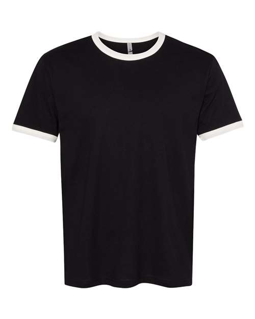 Next Level Unisex Cotton Ringer T-Shirt in Black/ Natural