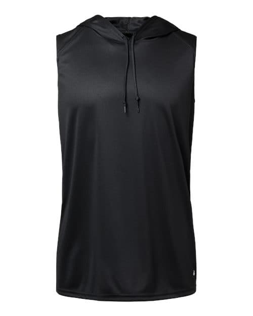 Badger Men's B-Core Hooded Sleeveless T-Shirt in Black