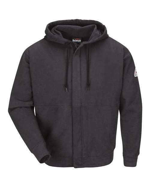 Bulwark Men's Zip-Front Hooded Sweatshirt in Charcoal