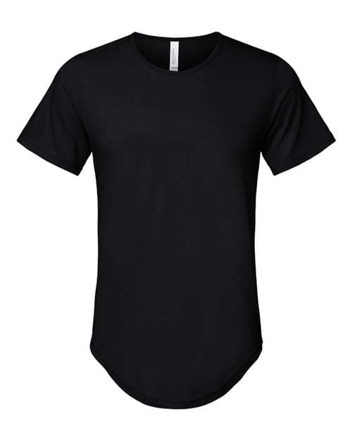 BELLA + CANVAS Men's Jersey Curved Hem Tee in Black