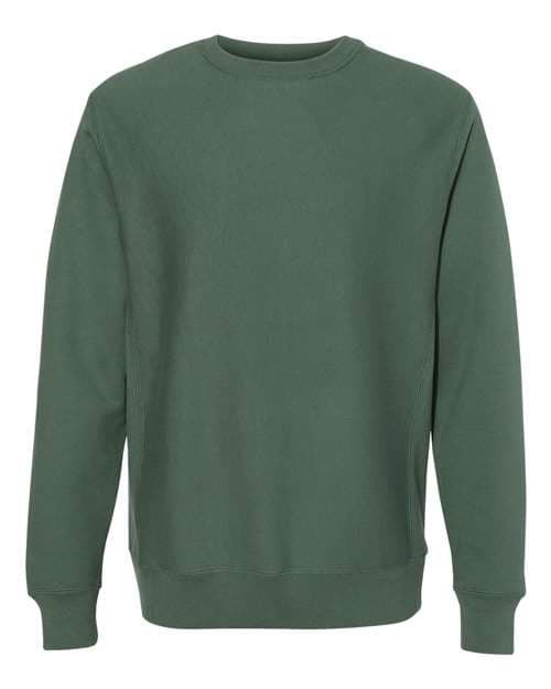 Independent Trading Co. Unisex Legend Premium Heavyweight Cross-Grain Crewneck Sweatshirt in Alpine Green