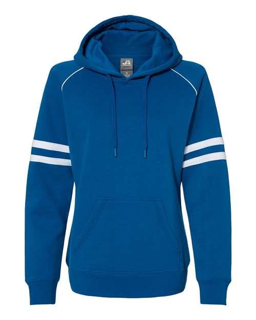 J. America Women's Varsity Fleece Piped Hooded Sweatshirt