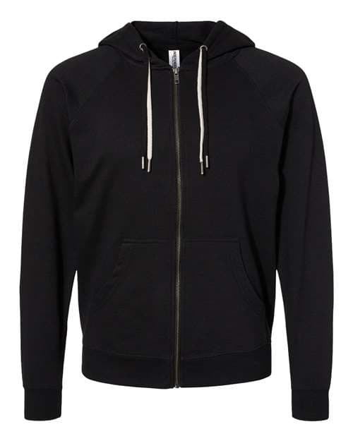 Independent Trading Co. Unisex Icon Lightweight Loopback Terry Full-Zip Hooded Sweatshirt
