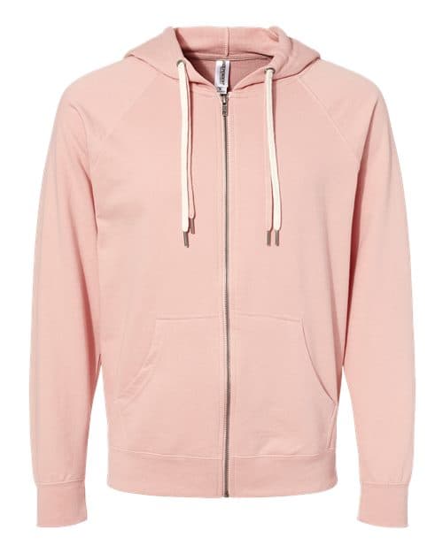 Independent Trading Co. Unisex Icon Lightweight Loopback Terry Full-Zip Hooded Sweatshirt