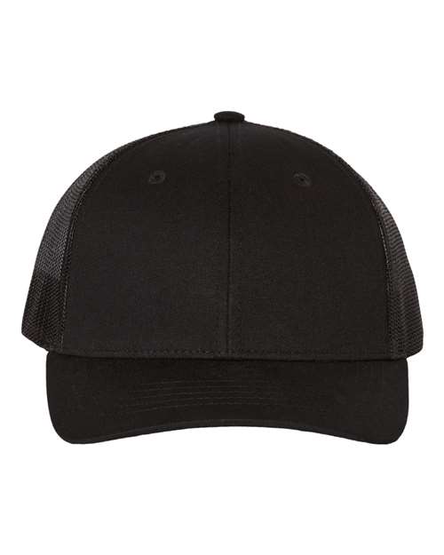 Richardson Youth Trucker Snapback Cap in Black