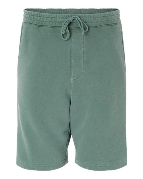 Independent Trading Co. Unisex Pigment-Dyed Fleece Shorts in Pigment Alpine Green