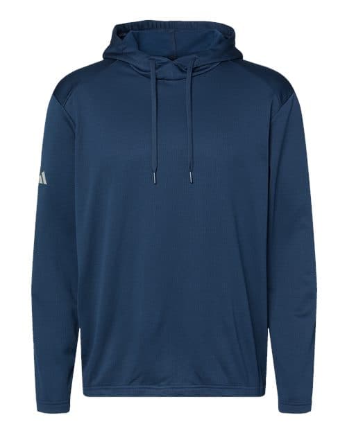Adidas Men's Textured Mixed Media Midweight Hooded Sweatshirt