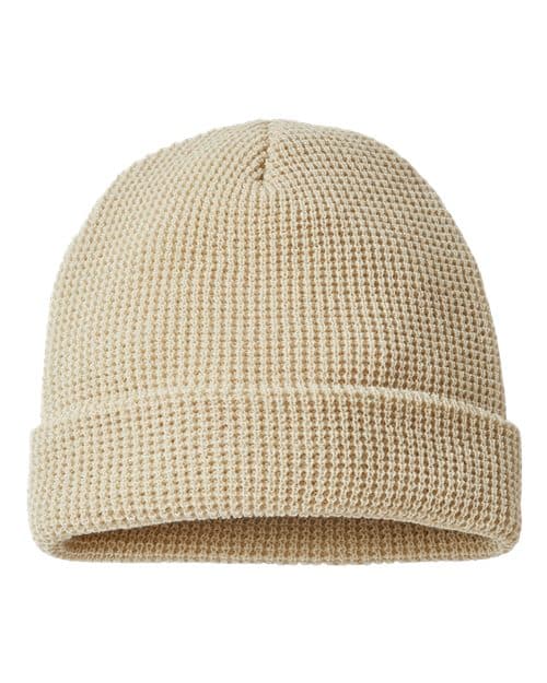 Richardson Waffle Cuffed Beanie in Birch