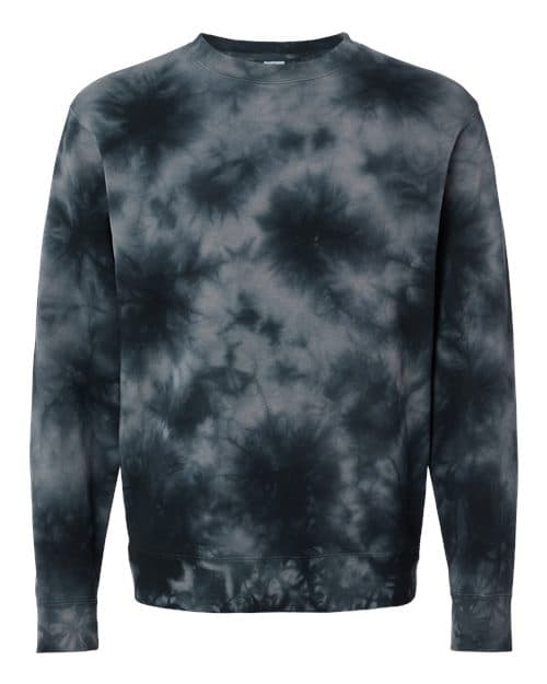 Independent Trading Co. Unisex Midweight Tie-Dyed Crewneck Sweatshirt