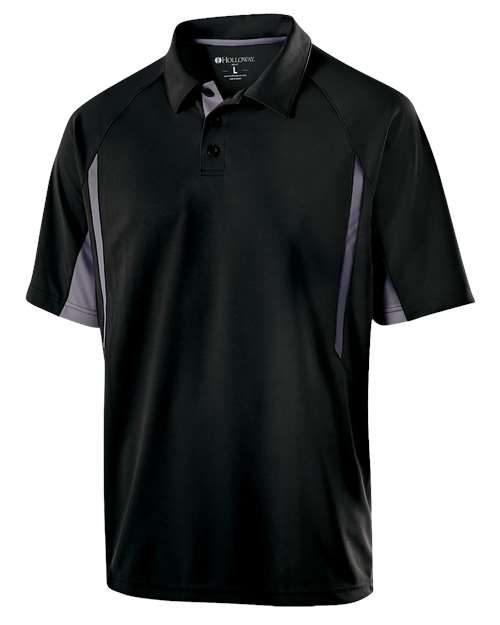 Holloway Men's Two-Tone Avenger Polo in Black/ Graphite