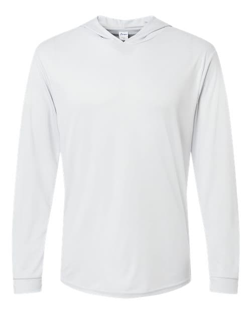Paragon Unisex Bahama Performance Hooded Long Sleeve T-Shirt in Aluminum
