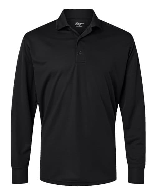 Paragon Men's Prescott Long Sleeve Polo in Black